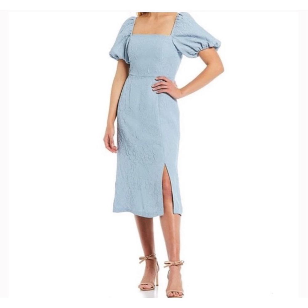 Sachin + Babi Light Blue Puff Sleeve Dress